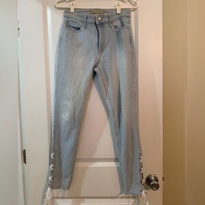Light Blue Women's Joe’s Jeans with Lace-Up Detail